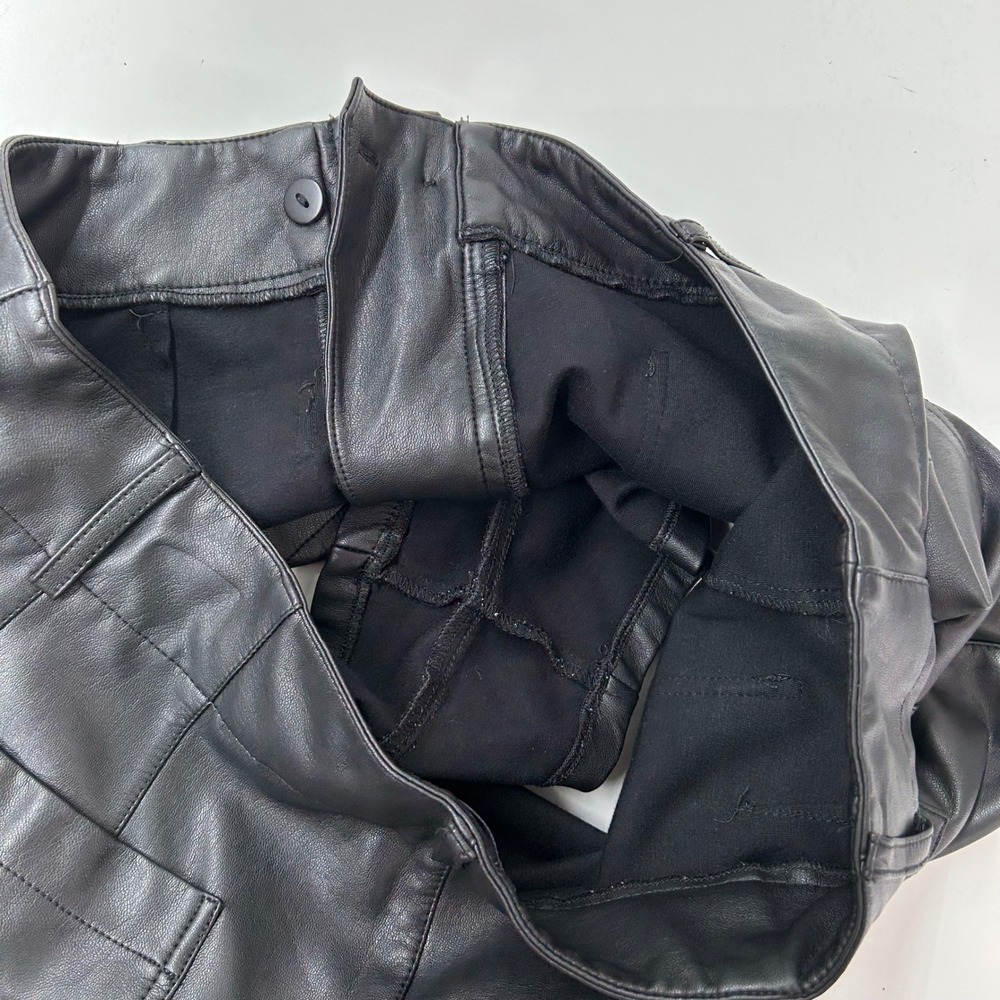 Anthropologie Maeve Colette Faux Leather High Rise Shorts Womens 33 Black - Picture 8 of 10